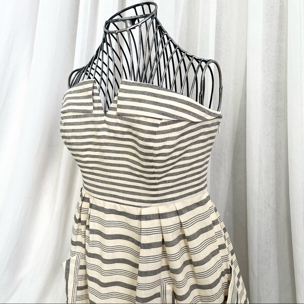 NWT Anthropologie Maeve Striped Strapless Dress